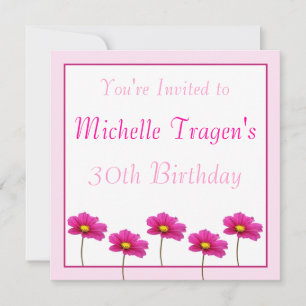 Pink Floral Invitation
