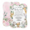 Pink Floral Jungle Safari Animals Girl Baby Shower