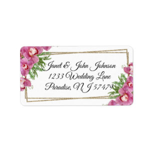 Pink Floral Label
