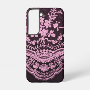 Pink Floral Lace Samsung Galaxy Case