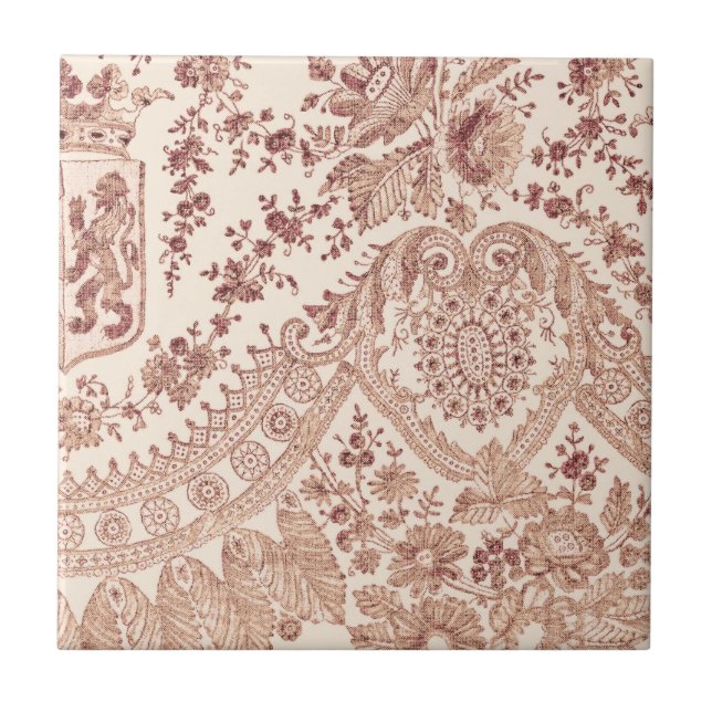 Pink Floral Lace Tile (Front)