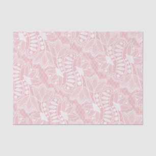 Pink Floral Lace Tissue Paper