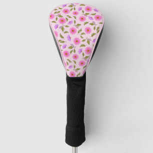 Pink Floral Lacy Daisy Golf Driver Head Cover