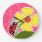 Pink Floral; Ladybug