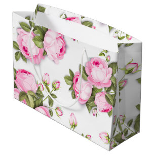 Pink Floral Large Gift Bag