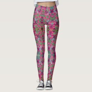 Pink Floral  Leggings