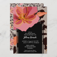 Pink Floral Leopard Print Bridal Shower
