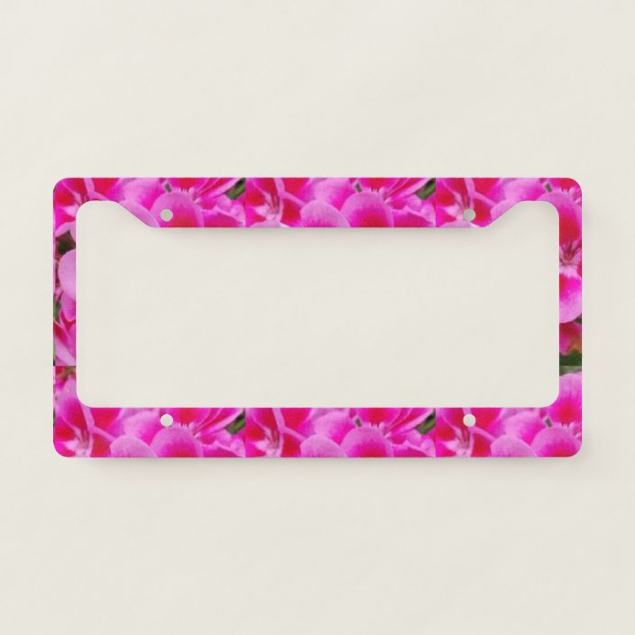 Pink Floral License Plate Frame | Zazzle.co.uk