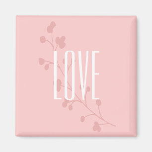Pink Floral Love Magnet