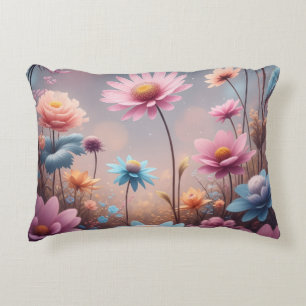Pink floral Lumbar Pillow