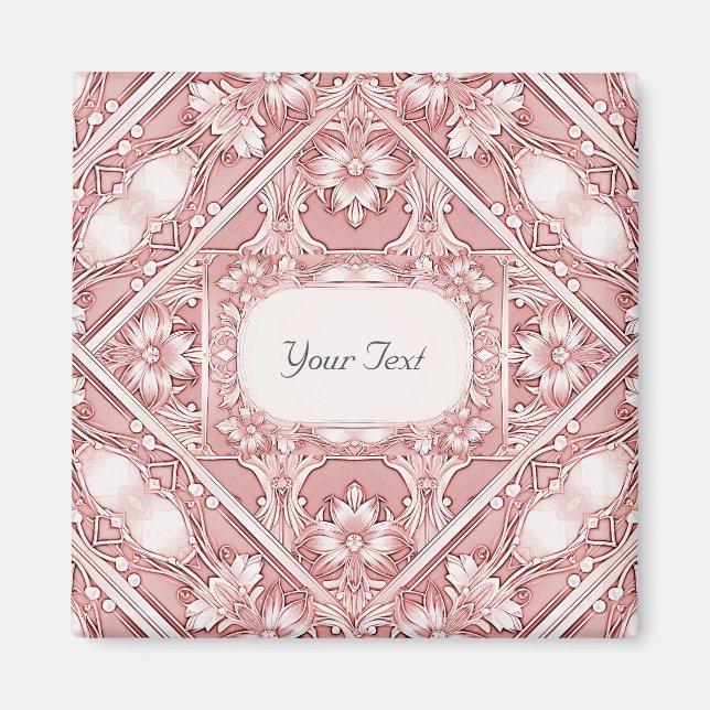 Pink Floral Magnet (Front)