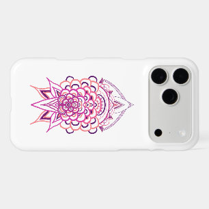 Pink Floral Mandala iPhone Case Aesthetic Boho F
