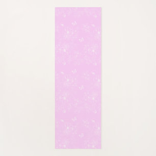 Pink Floral Minimalist Pattern Modern Abstract Yoga Mat