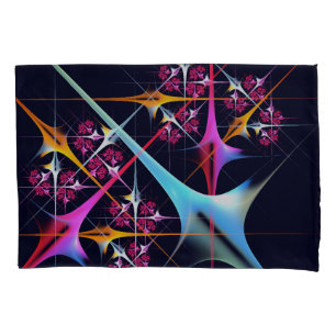 Pink Floral Modern Abstract Art Color Pattern #01 Pillowcase