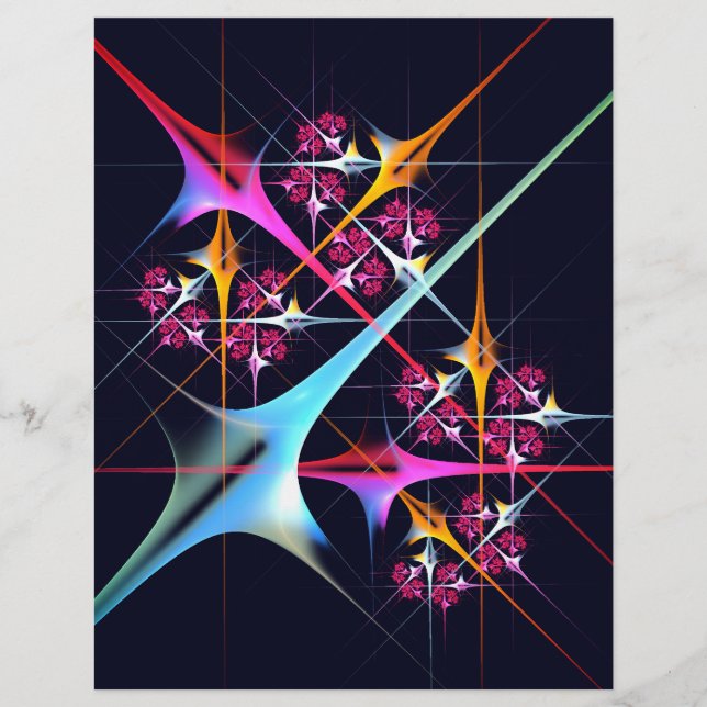 Pink Floral Modern Abstract Art Colour Pattern #01 (Front)