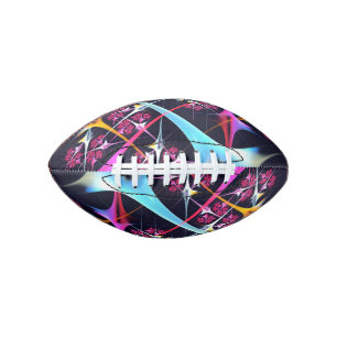Pink Floral Modern Abstract Art Colour Pattern #01 American Football