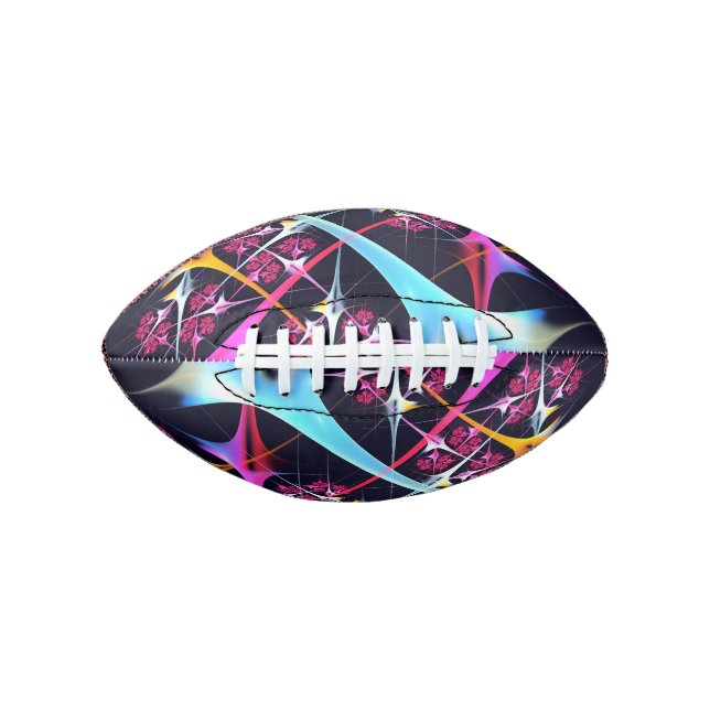 Pink Floral Modern Abstract Art Colour Pattern #01 American Football (Front)