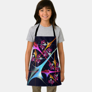 Pink Floral Modern Abstract Art Colour Pattern #01 Apron