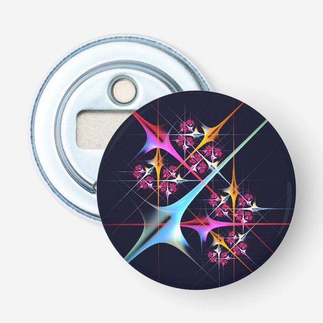 Pink Floral Modern Abstract Art Colour Pattern #01 Bottle Opener (Front)