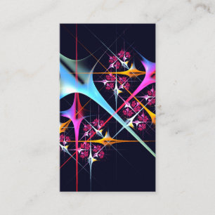 Pink Floral Modern Abstract Art Colour Pattern #01 Business Card