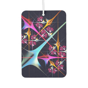 Pink Floral Modern Abstract Art Colour Pattern #01 Car Air Freshener