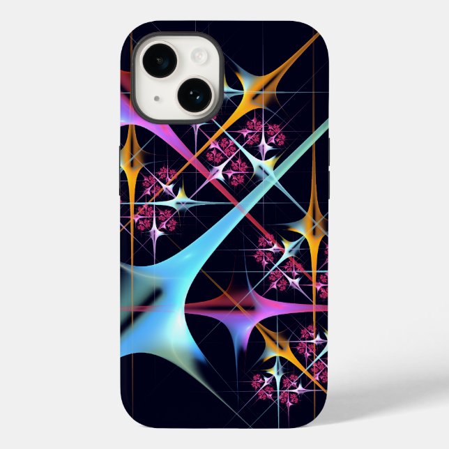 Pink Floral Modern Abstract Art Colour Pattern #01 Case-Mate iPhone Case (Back)