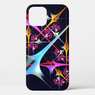 Pink Floral Modern Abstract Art Colour Pattern #01 iPhone 12 Case