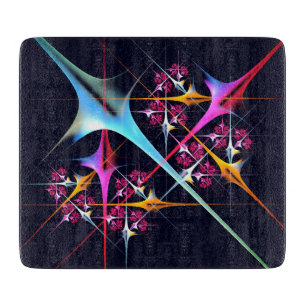 Pink Floral Modern Abstract Art Colour Pattern #01 Cutting Board