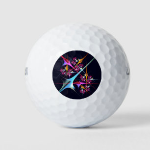 Pink Floral Modern Abstract Art Colour Pattern #01 Golf Balls