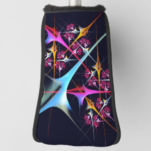 Pink Floral Modern Abstract Art Colour Pattern #01 Golf Head Cover