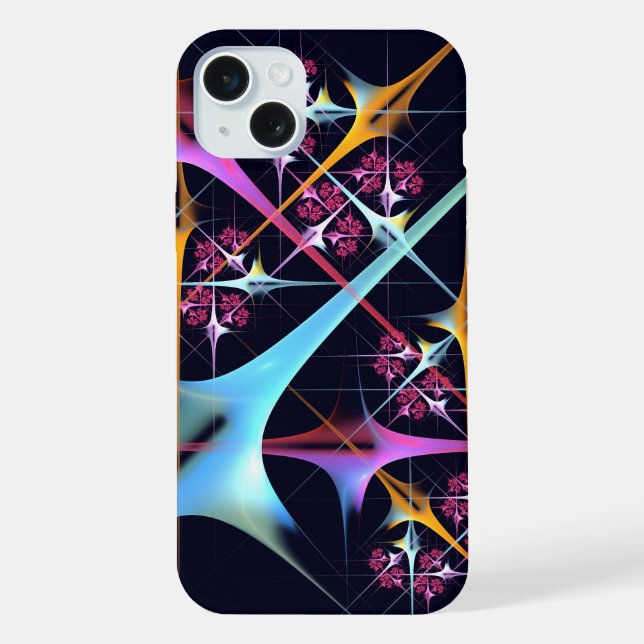 Pink Floral Modern Abstract Art Colour Pattern #01 iPhone Case (Back)