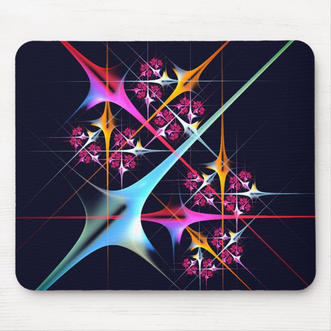 Pink Floral Modern Abstract Art Colour Pattern #01 Mouse Mat (Front)