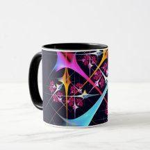 Pink Floral Modern Abstract Art Colour Pattern #01