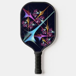 Pink Floral Modern Abstract Art Colour Pattern #01 Pickleball Paddle