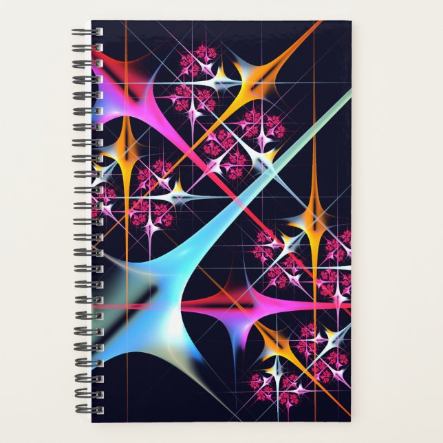 Pink Floral Modern Abstract Art Colour Pattern #01 Planner (Front)