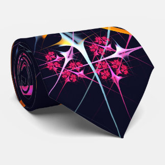 Pink Floral Modern Abstract Art Colour Pattern #01 Tie
