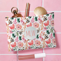 Pink Floral Monogrammed Large