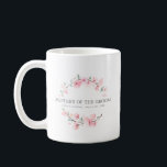 Pink Floral Mother of the Groom Coffee Mug<br><div class="desc">Chic and elegant blush pink floral design features the title Mother of the Groom and 1 line of personalised text below. All of the text can be edited, the colour, font and size changed. Make one for each of the bridal party. It will look great in your getting ready photos....</div>
