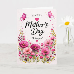 Pink Floral Mother’s Day Card