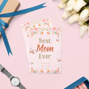 Pink Floral Mother's Day Card