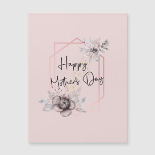 Pink Floral Mother's Day Magnetic Card