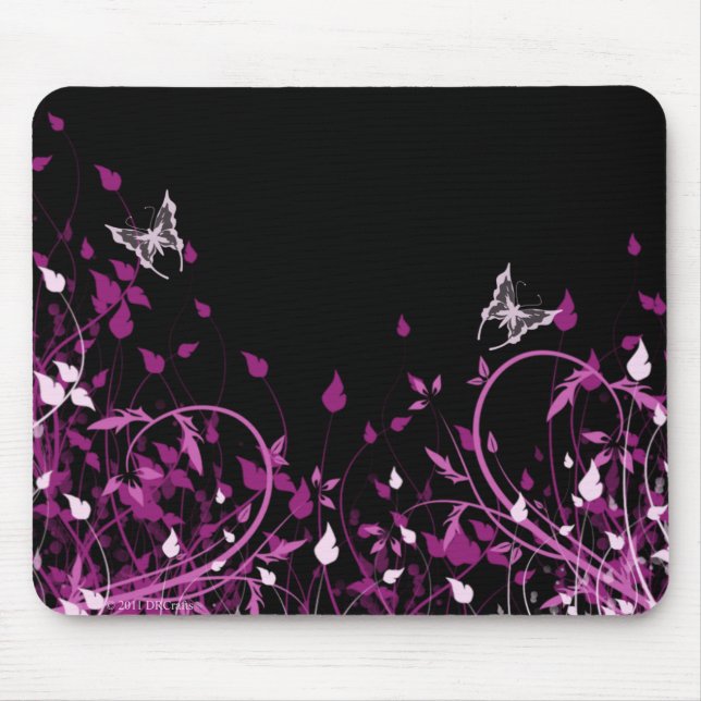 Pink floral mouse mat (Front)