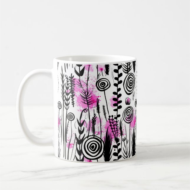 Pink Floral Mug (Left)