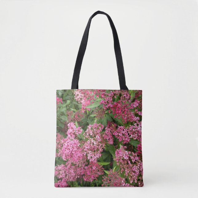 Pink Floral Nature Tote Bag (Front)