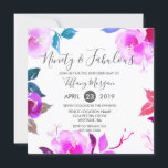Pink Floral Ninety & Fabulous 90th Birthday Party Invitation<br><div class="desc">Pink Floral Ninety & Fabulous 90th Birthday Party Invitation

Design courtesy of www.createthecut.com

See matching collection in our zazzle store Niche & Nest (link below)</div>