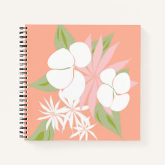 pink floral notebook