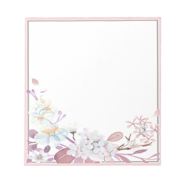Pink floral notepad (Front)