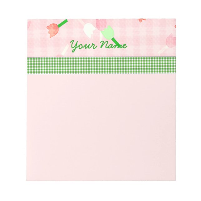 Pink Floral Notepad (Front)