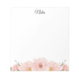 Pink Floral Notepad