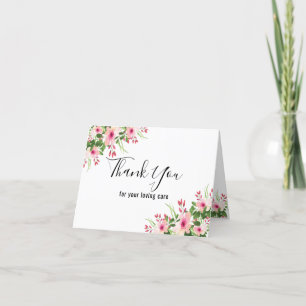 Pink Floral  Nurse Thank You